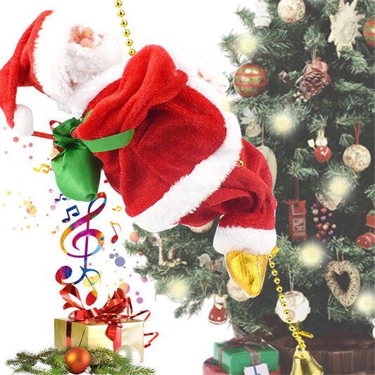 Electric Climbing Santa Claus Decoration – Animated Christmas Ornament A / United States
