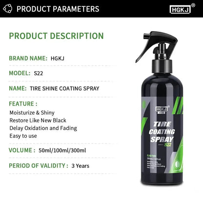 Car Tire Shine Spray Multi-purpose Tire Wheel Polishing Protection United States / 100ml