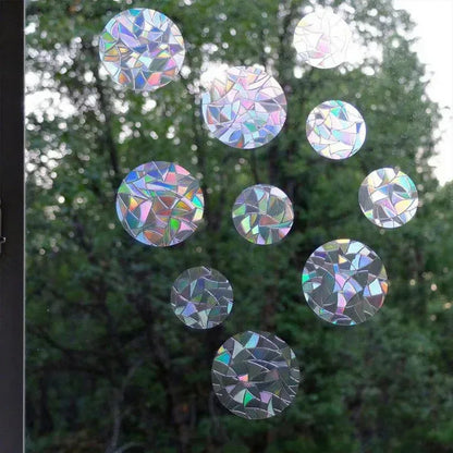 Rainbow Refraction Sticker Round 10pcs