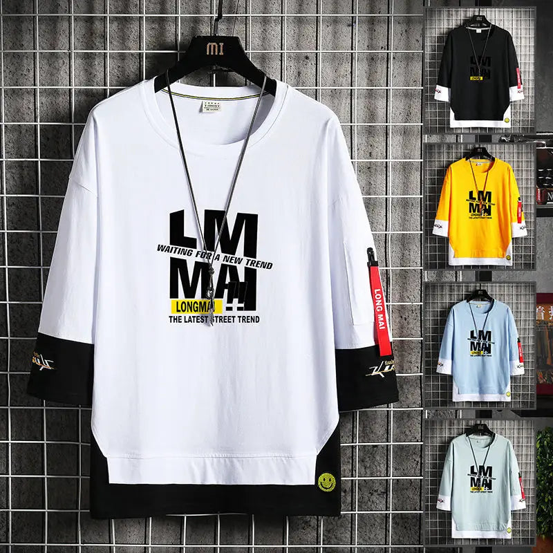 Casual Men Clothing Print Graphic T Shirts Men