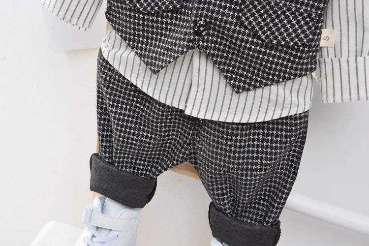 Casual Wear Striped Shirt Vest Pants for kids