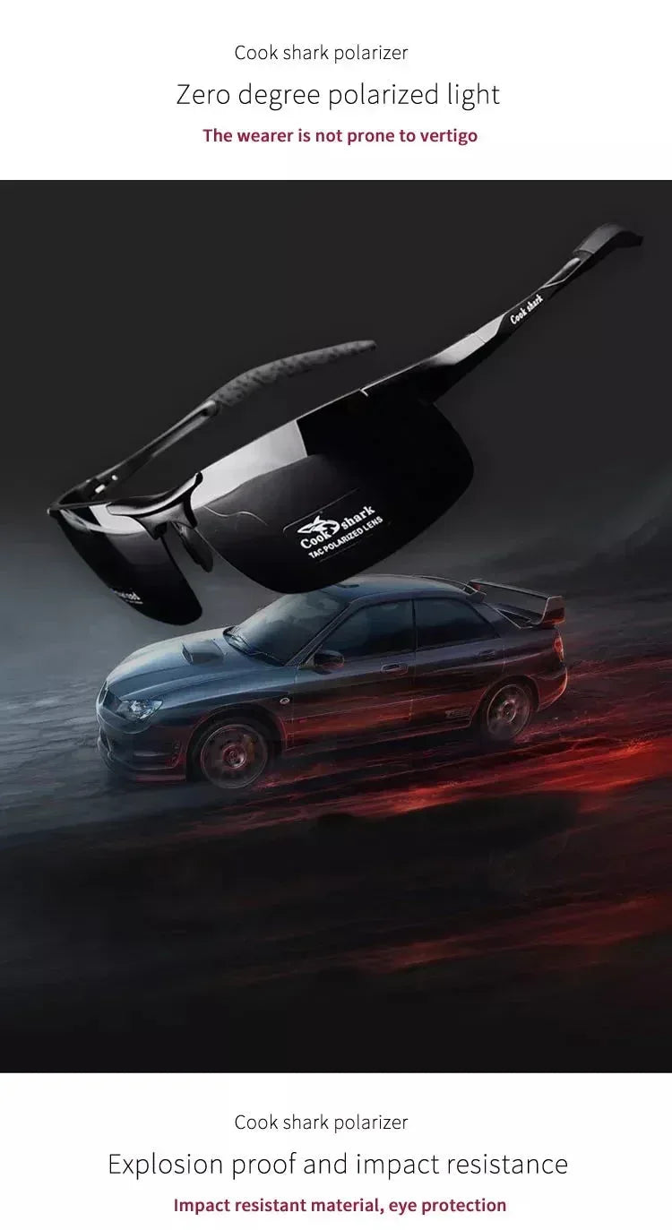 New aluminum magnesium sunglasses green / black