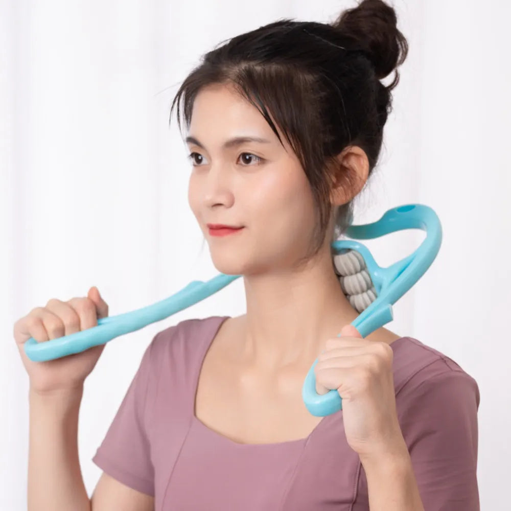 Neck and Shoulder Dual Trigger Point Roller Self-Massage Tool