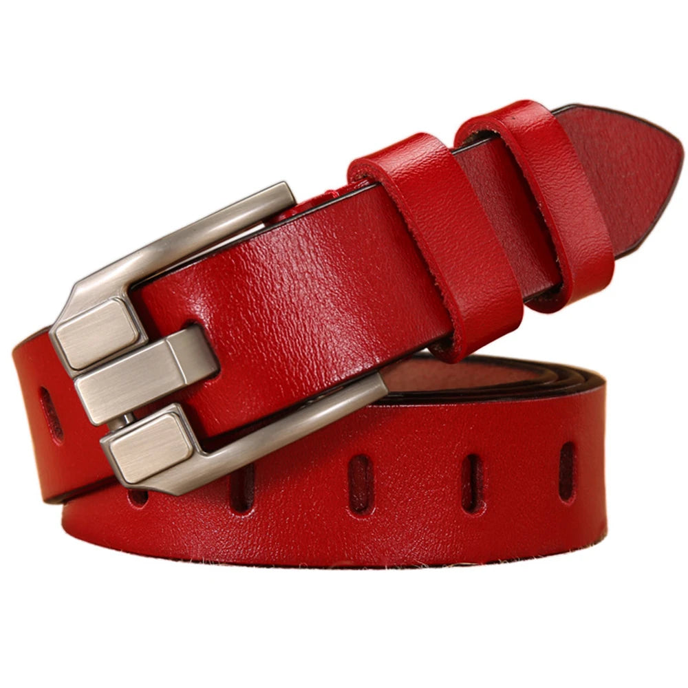 Leather Cowskin High Quality Solid Ladies Belt