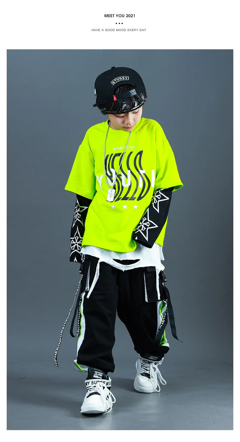 Kids Fashion Hip Hop Clothing Oversize