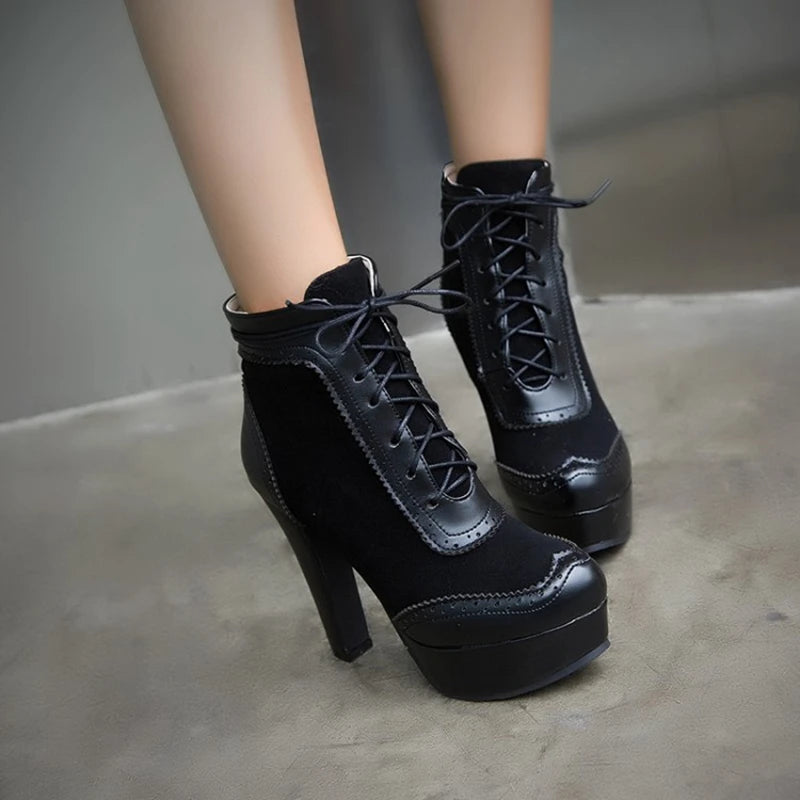 Ankle Boots Zip Lace