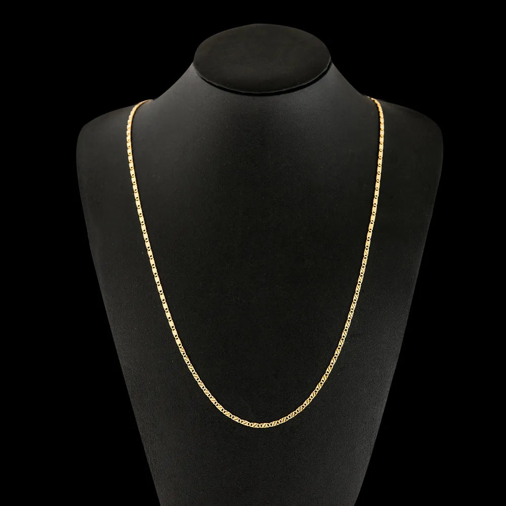 Gold Charm Chain Necklace For Women Man