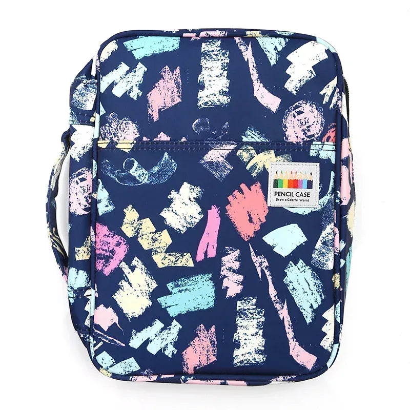 Pencil Bag Case Organizer Colored lines2