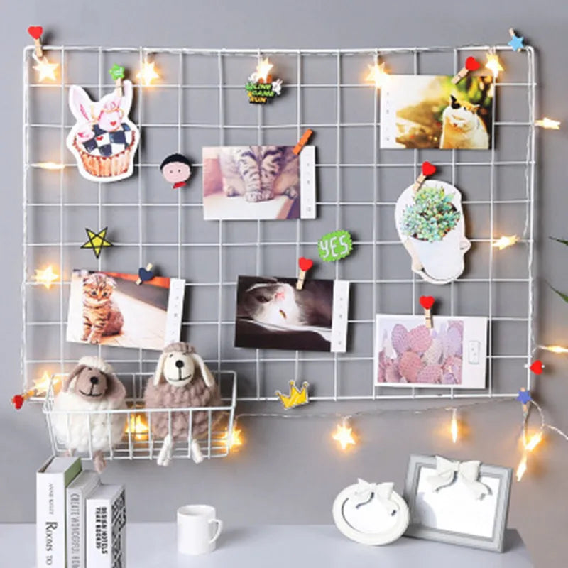 Grid Decor Photo Frame Postcards DIY Wall Art Display