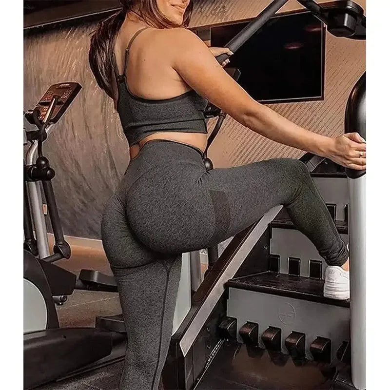 Butt Lifting Leggings Seamless Yoga Pants Push Up Tights Women Booty Workout Gray / M / United States
