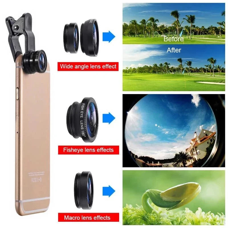 3 in 1 Fisheye Phone Lens