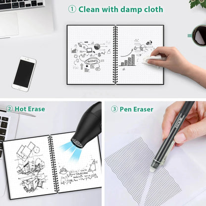 Erasable Wirebound Notebook A5-Dotted lined