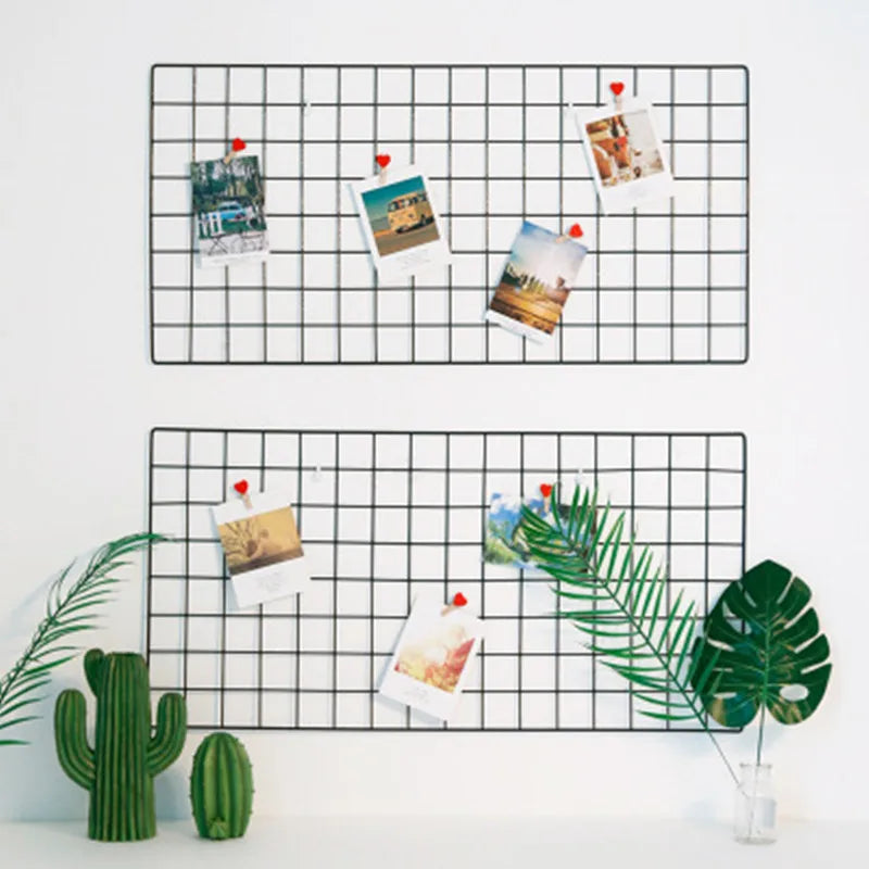 Grid Decor Photo Frame Postcards DIY Wall Art Display