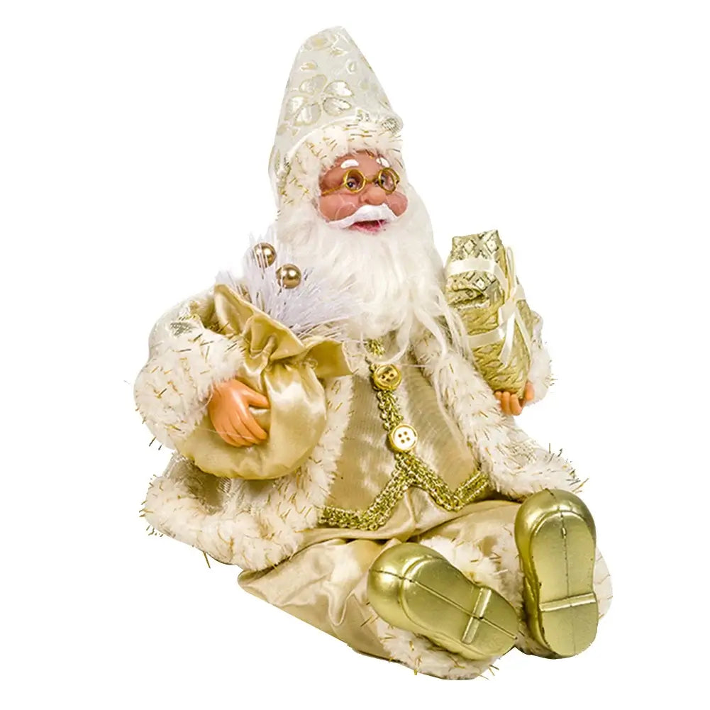 Portable Lifelike Santa Claus Figurine Christmas Decoration As pictures 4 / United States