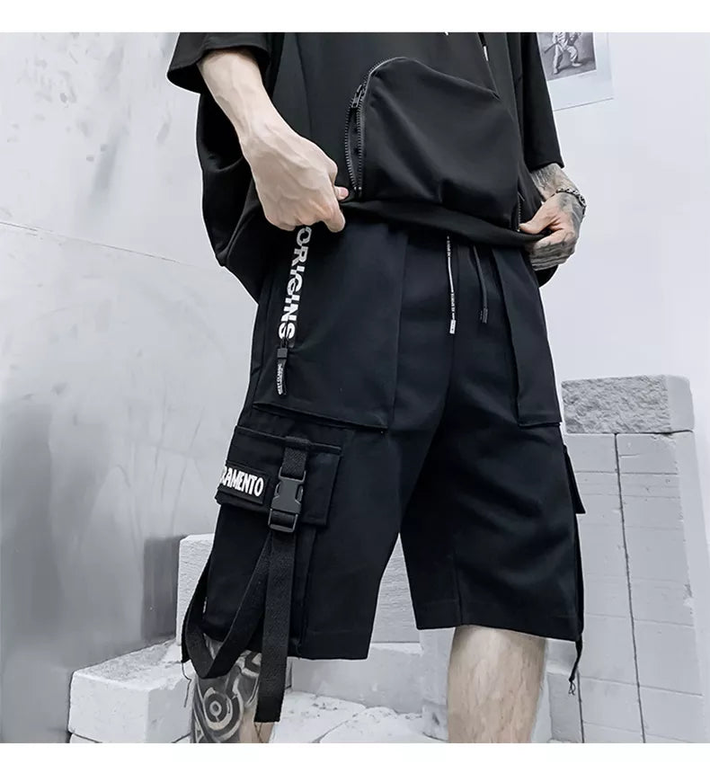 Men Shorts Hip Hop Punk Streetwear