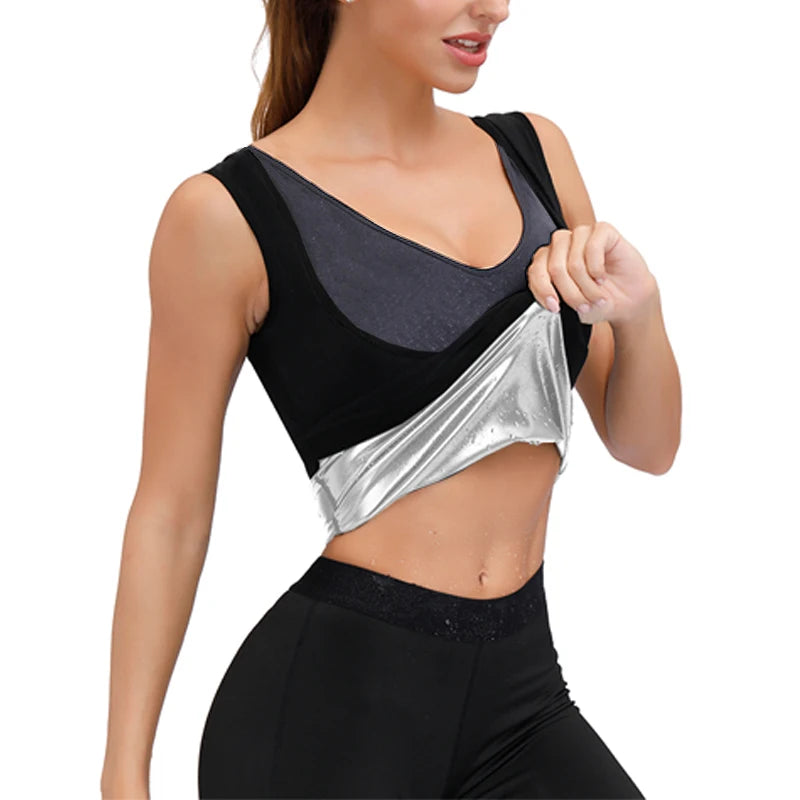 Women's Heat Trapping Vest Sweat Sauna Body Shaper Hot Corset Fat Burner