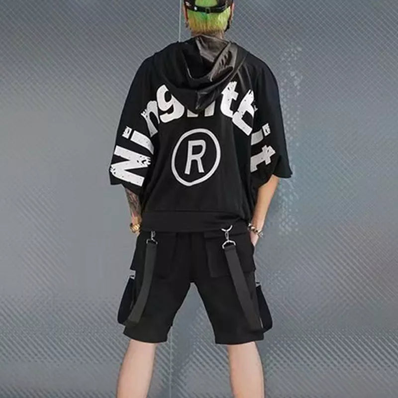 Men Shorts Hip Hop Punk Streetwear