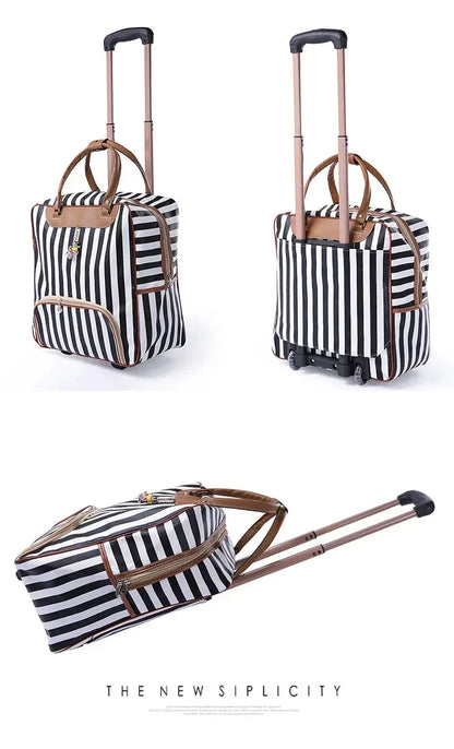 Travel Rolling Luggage Retro girl Suitcase Bag B
