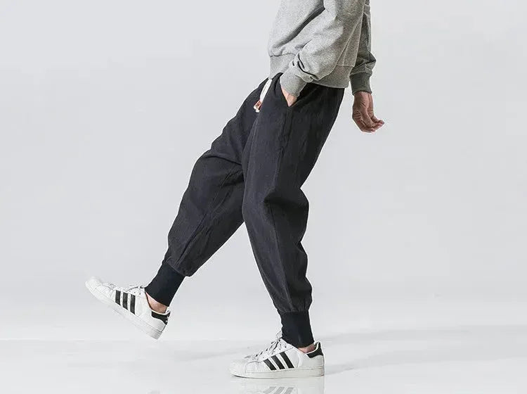 Elastic Men Streetwear Joggers 46Navy / US S