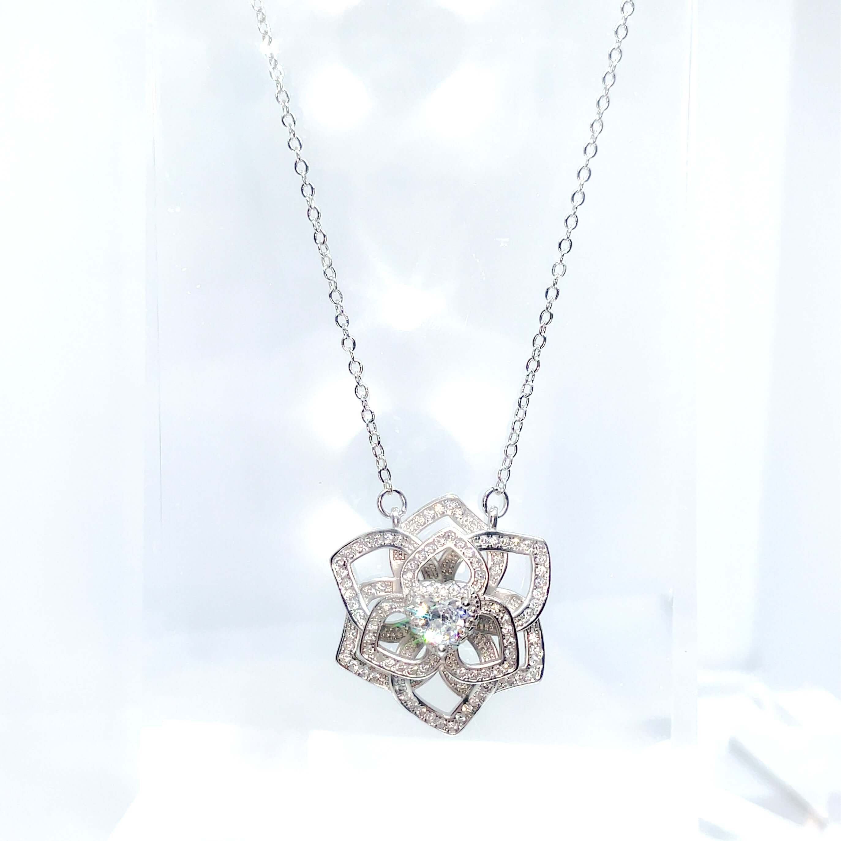 Shopminx Hollow Rose Necklace Default Title