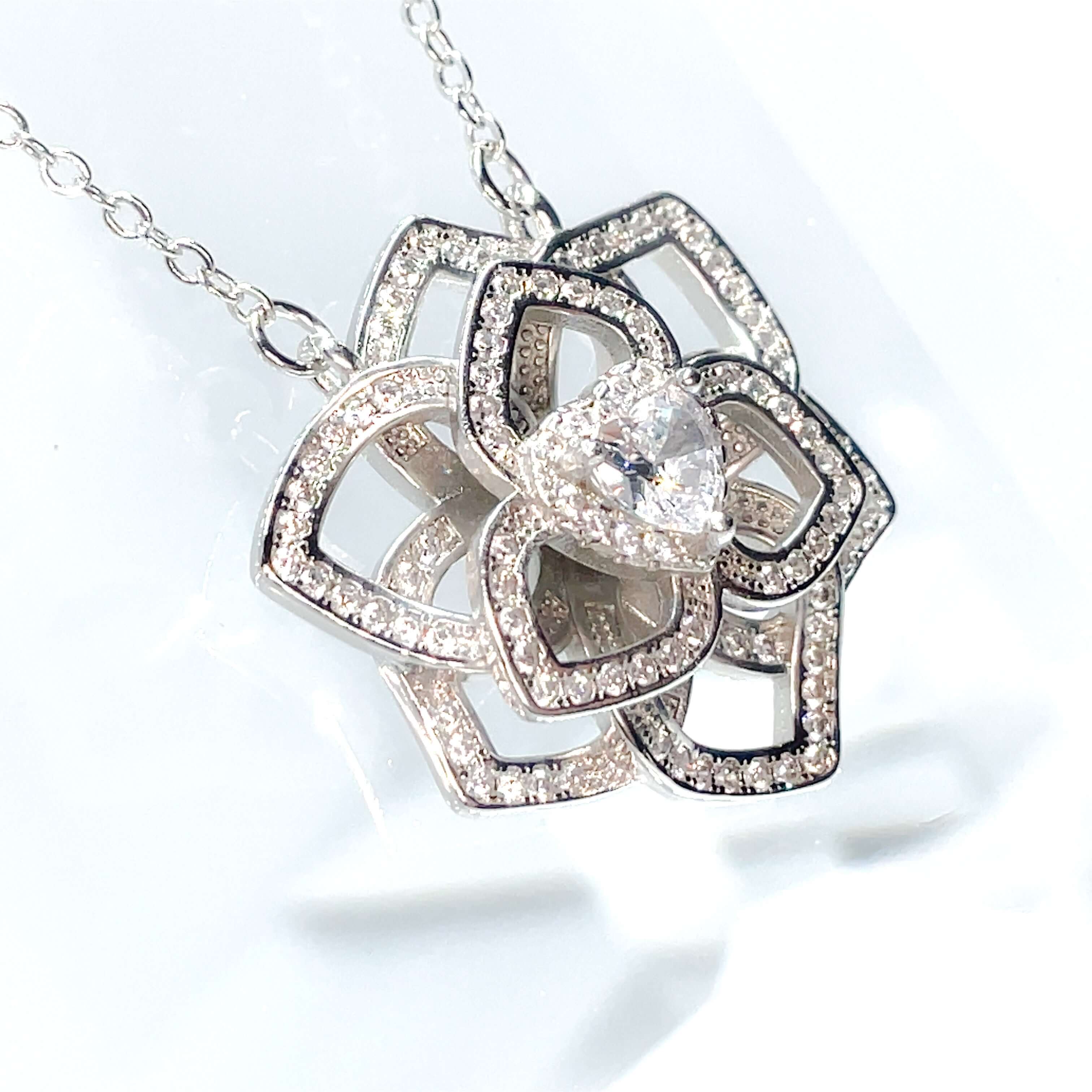 Shopminx Hollow Rose Necklace Default Title