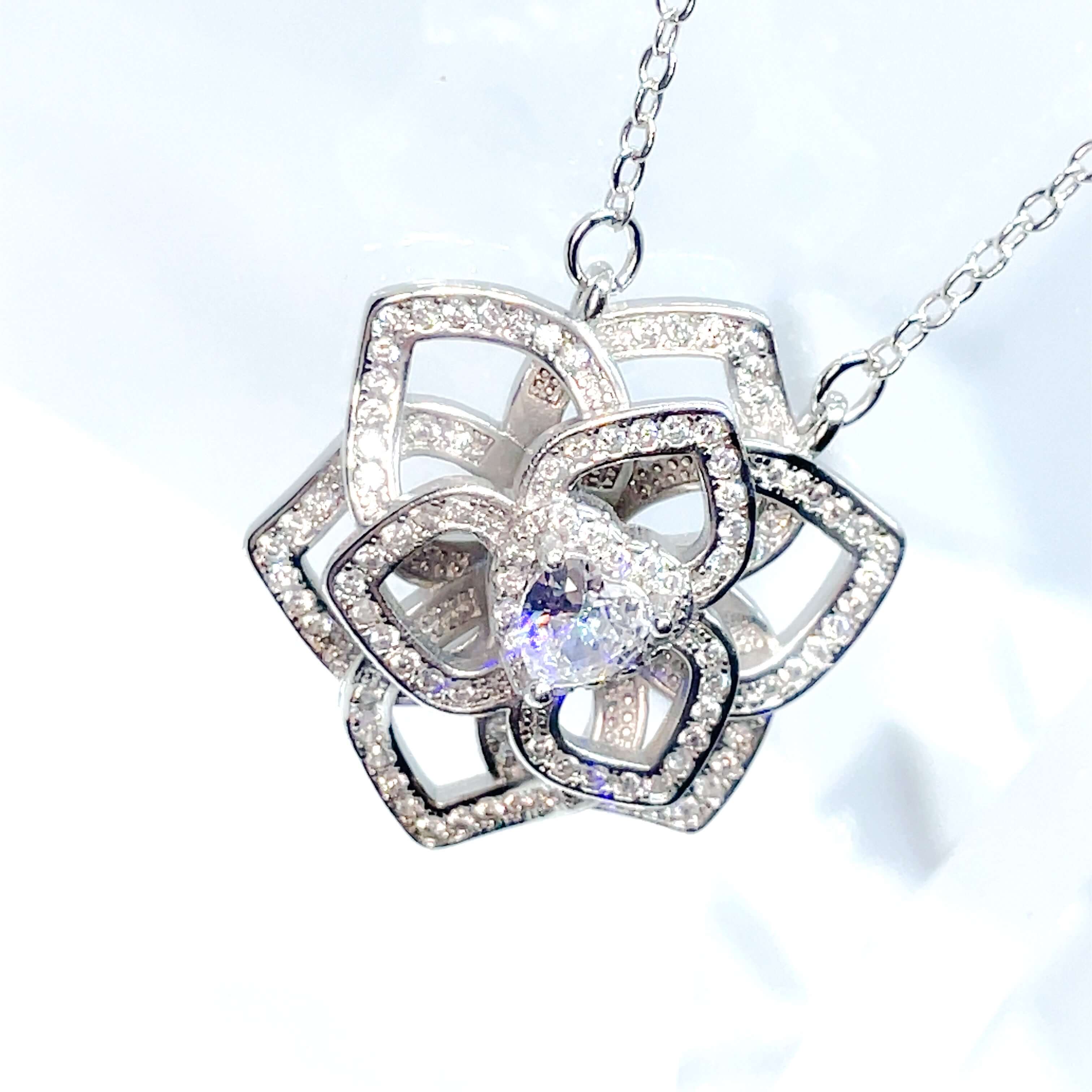 Shopminx Hollow Rose Necklace Default Title