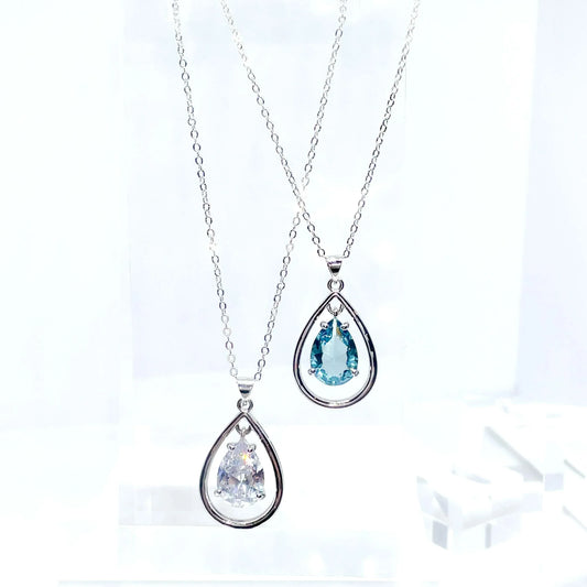 Princess Aqua Necklace Clear