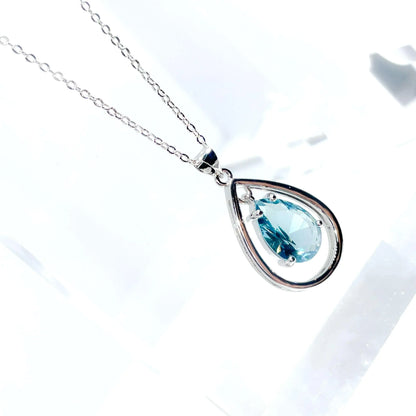 Princess Aqua Necklace Clear