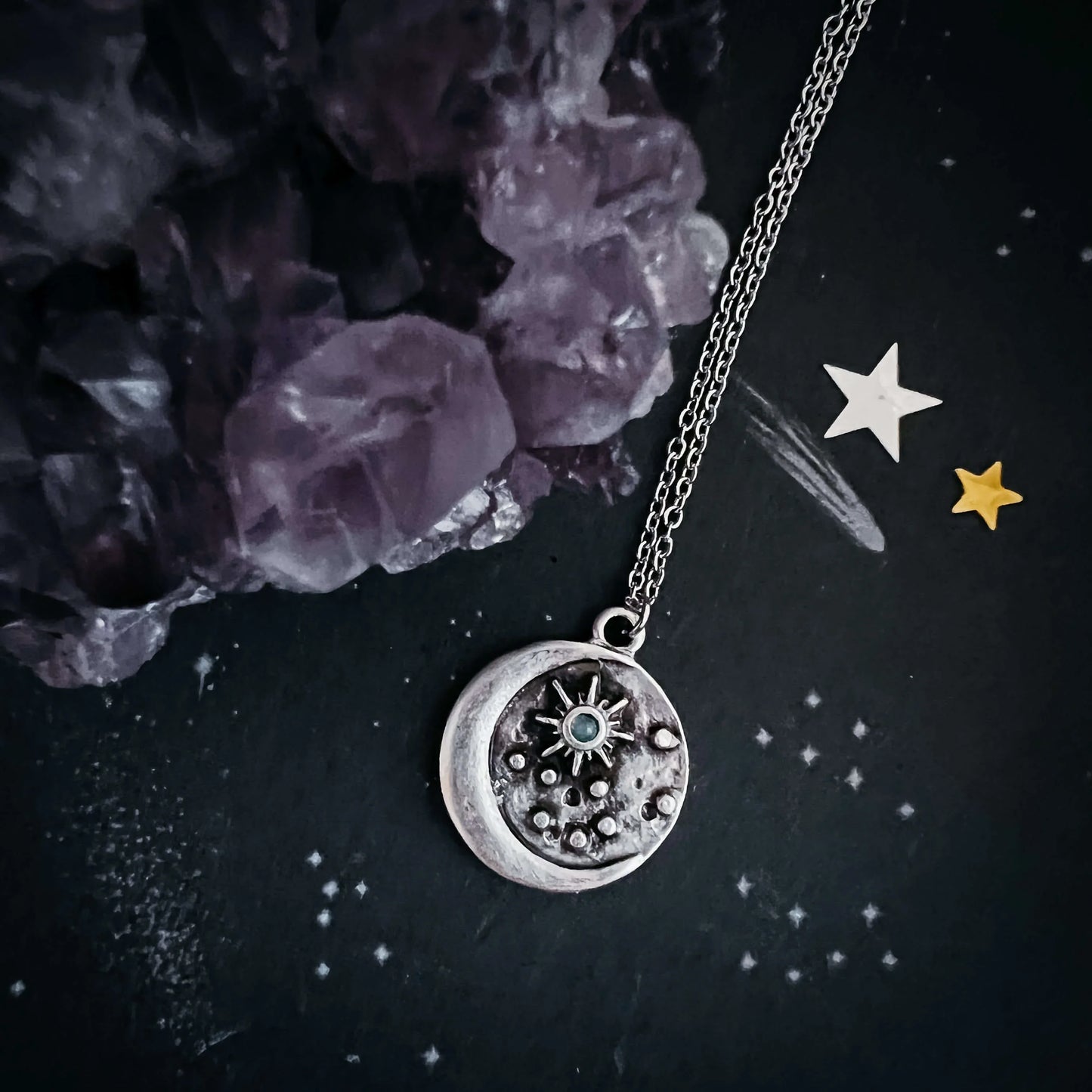 North Star Pendant Necklace with Opal Default Title