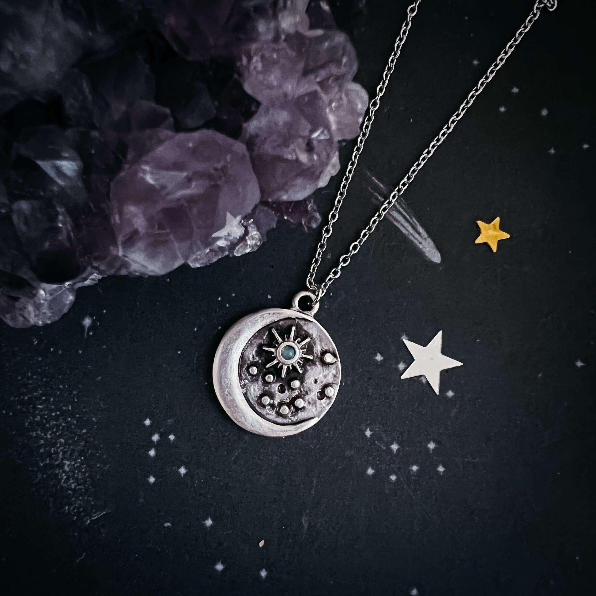 North Star Pendant Necklace with Opal Default Title