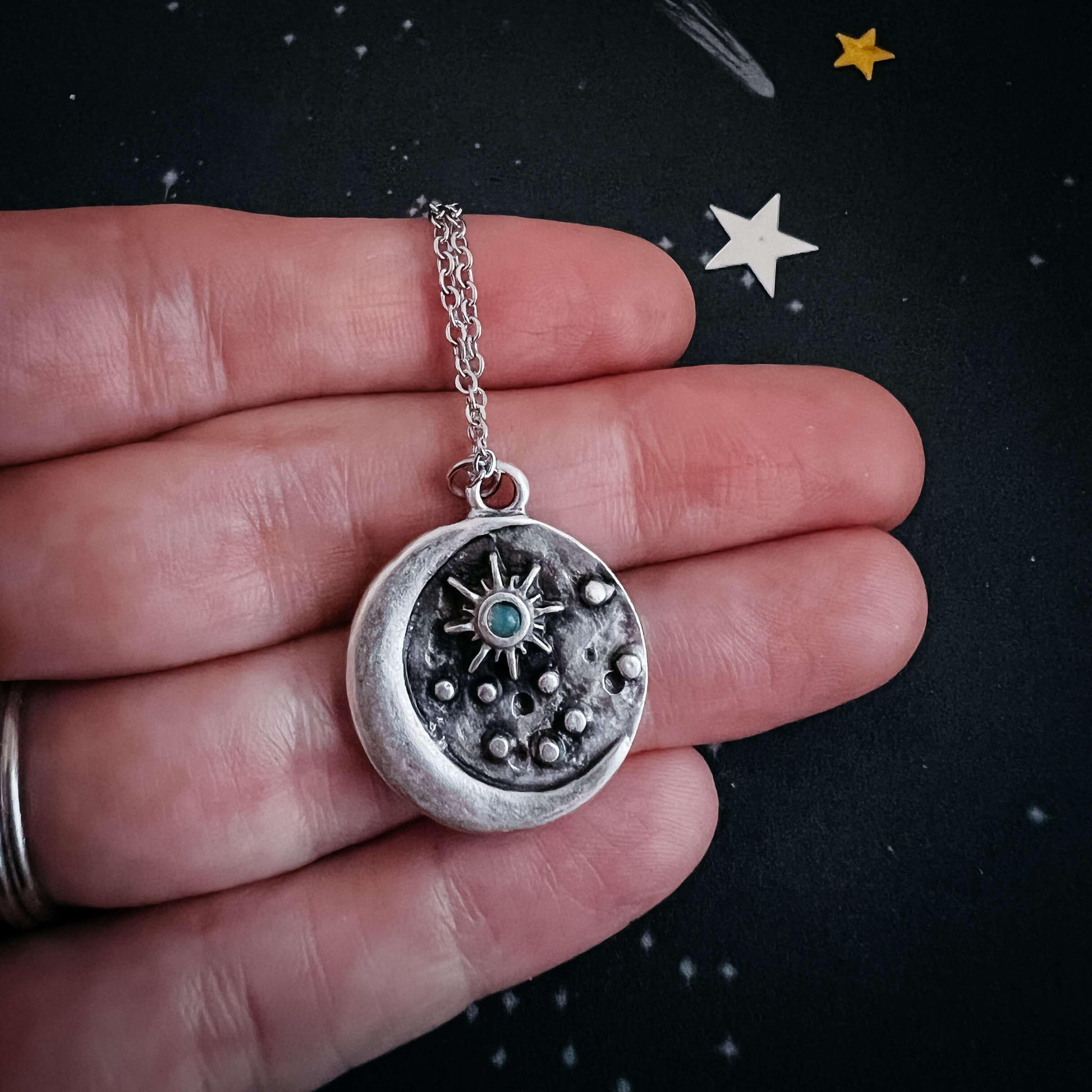 North Star Pendant Necklace with Opal Default Title