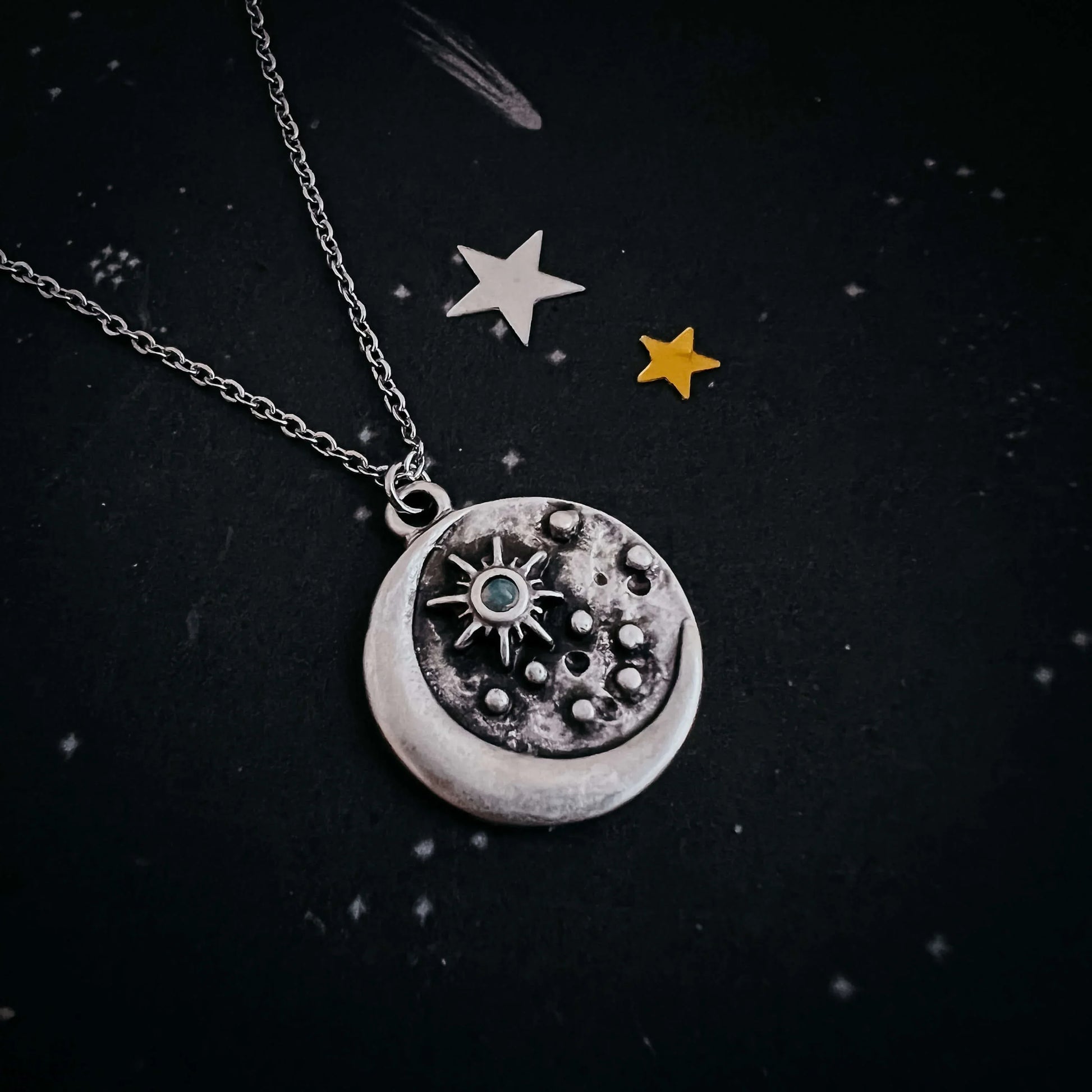 North Star Pendant Necklace with Opal Default Title