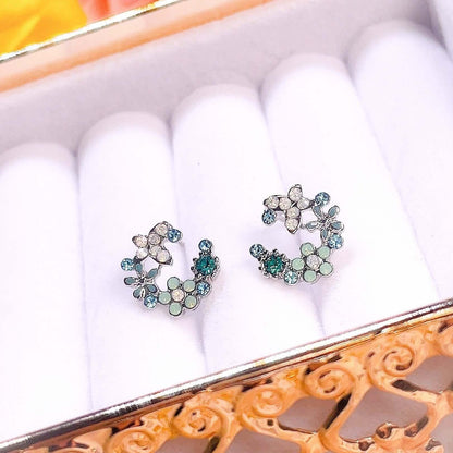 Sakura Moon Studs Blue