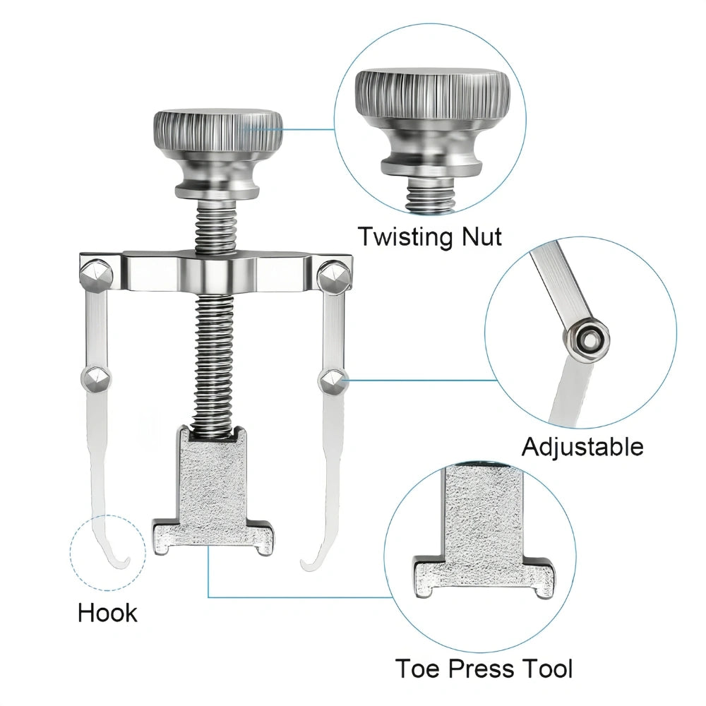 Ingrown Toenail Corrector – Stainless Steel Toenail Correction Tool, Gold/Silver