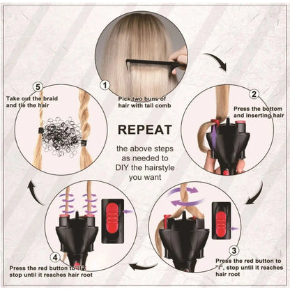Loc’d Hair Braider – Easy Loc & Dreadlock Hair Braiding Tool, Black