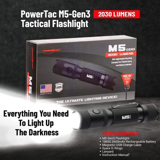 M5 Gen3 - 2,030 Lumen EDC High Power Flashlight Default Title