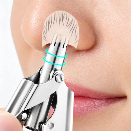 Manual Nose Hair Trimmer – 24 Blades, Painless Trimming