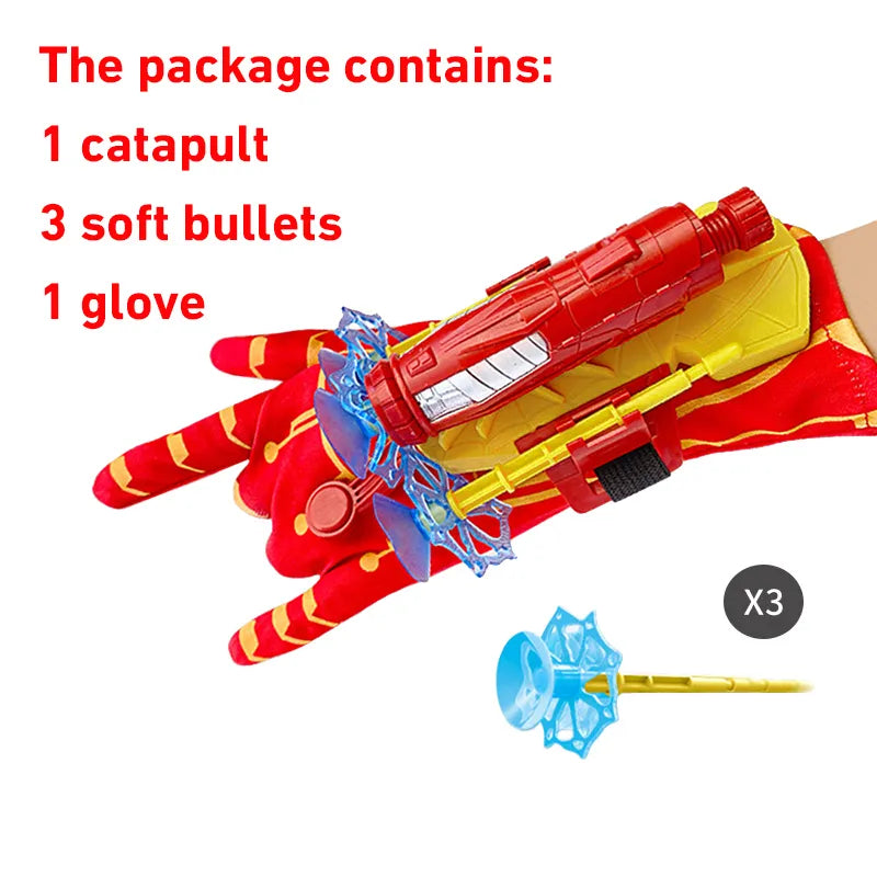 New Spidermans Figure Toy Kids Plastic Cosplay Glove