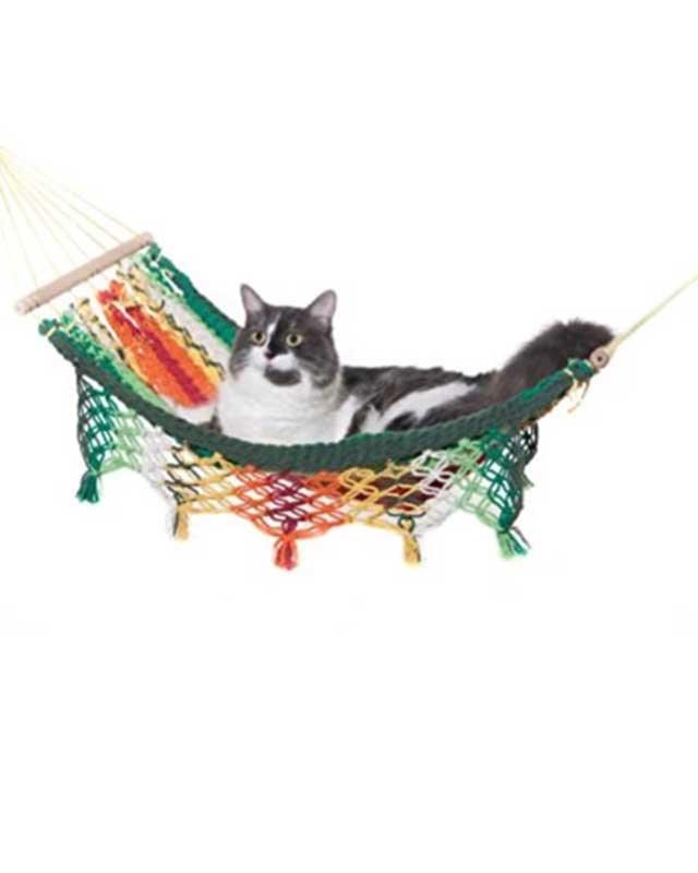 Macrame Mini Hammock/Cat Hammock | Blue, Red, Gray & Khaki Default Title