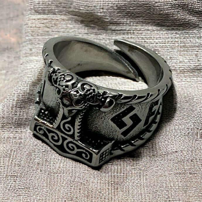 Mjölnir Ring (#vr02) Thor's hammer from Norse mythology Size 14
