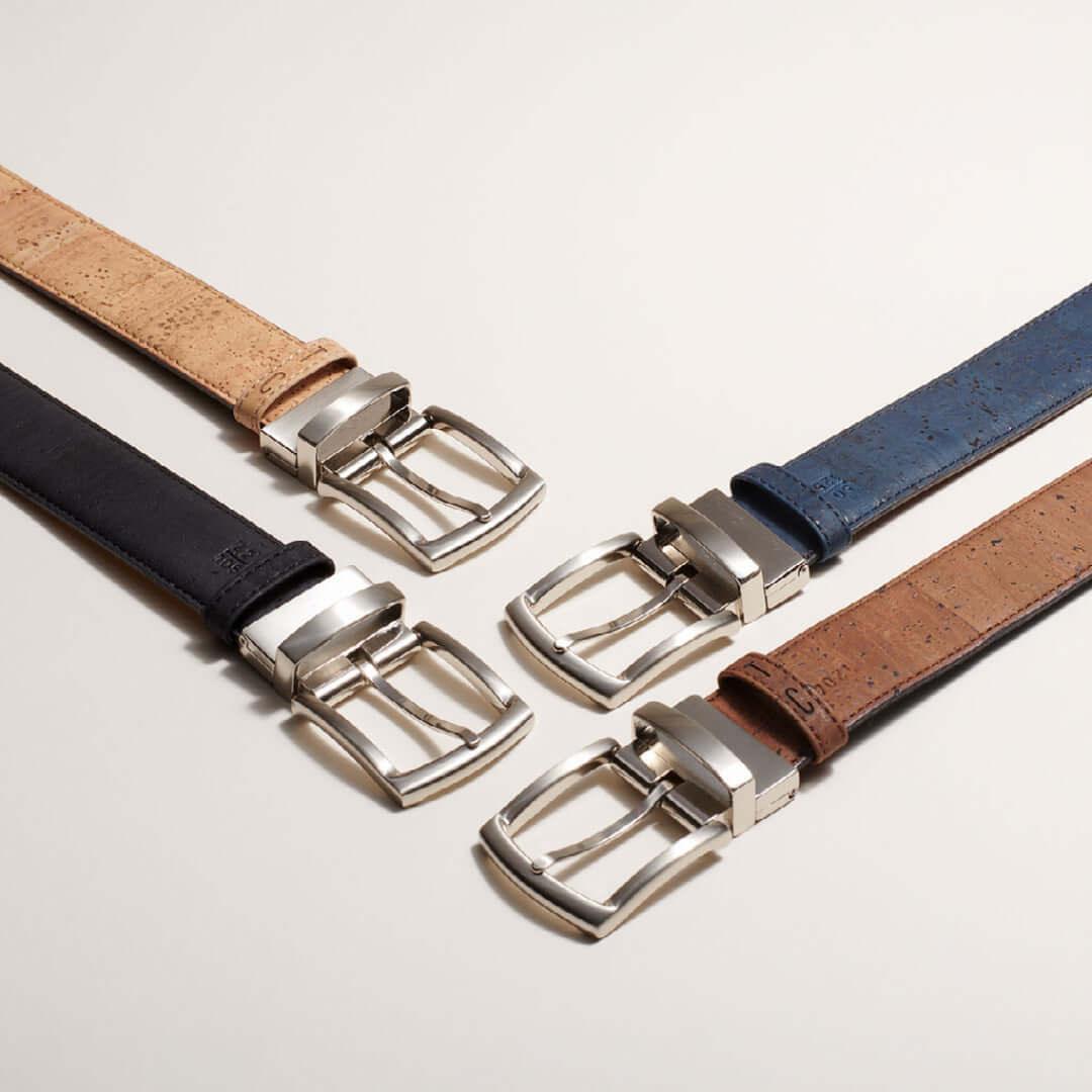 Cork Reversible Men's Belt (Brown/Navy) 110 CM / 40 IN