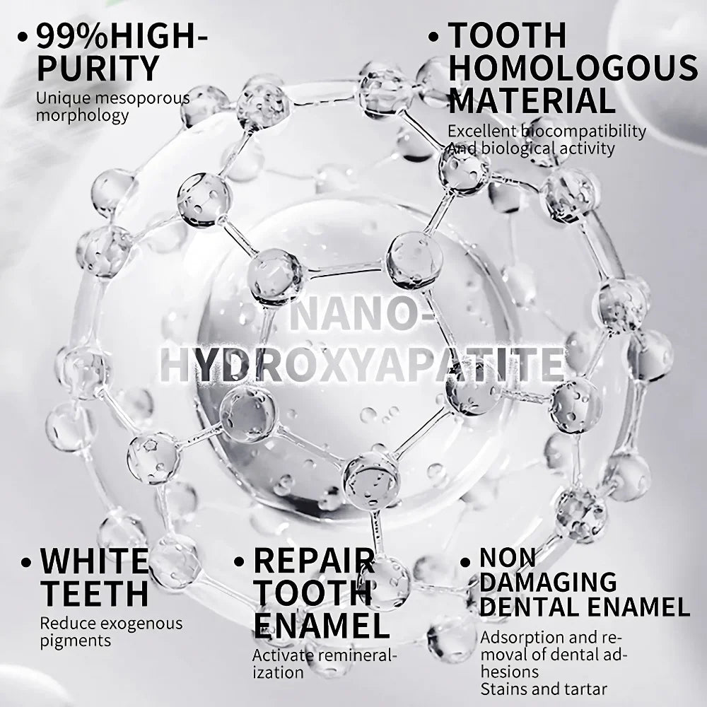 Fluoride-Free Nano-Hydroxyapatite Toothpaste for Stain Removal, Enamel & Gum Protection, 120g