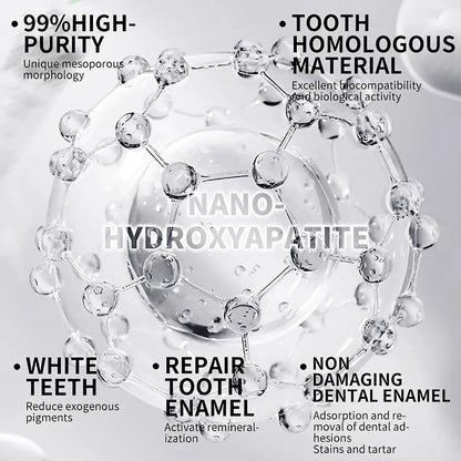 Fluoride-Free Nano-Hydroxyapatite Toothpaste for Stain Removal, Enamel & Gum Protection, 120g