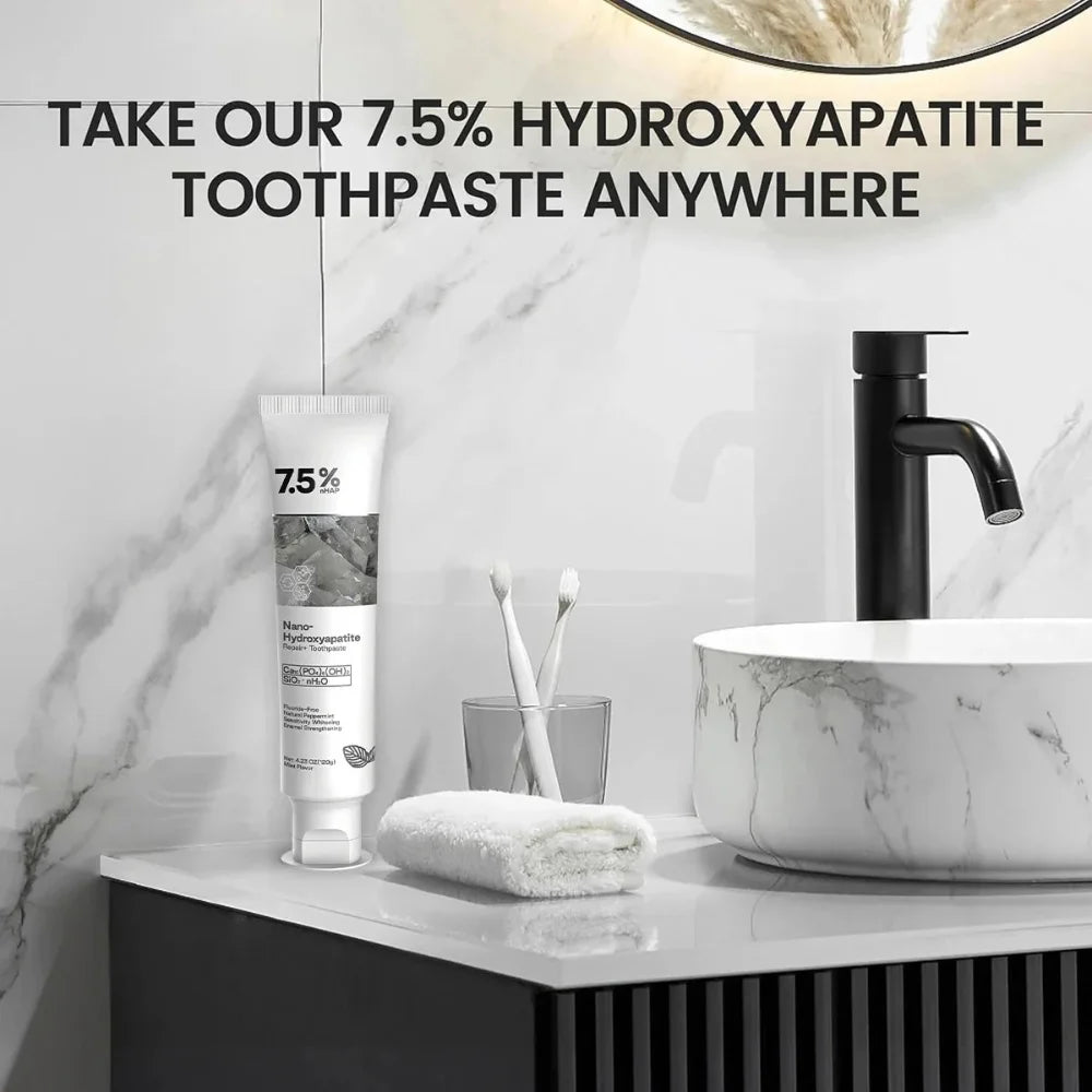 Fluoride-Free Nano-Hydroxyapatite Toothpaste for Stain Removal, Enamel & Gum Protection, 120g