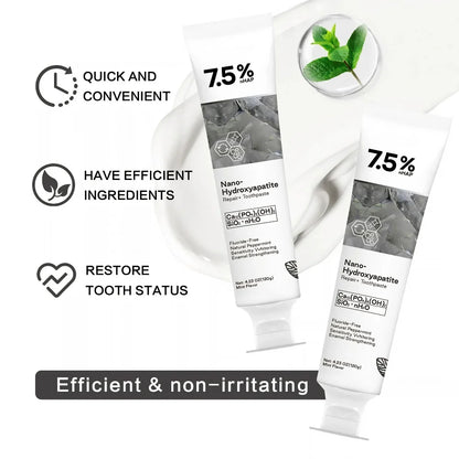 Fluoride-Free Nano-Hydroxyapatite Toothpaste for Stain Removal, Enamel & Gum Protection, 120g