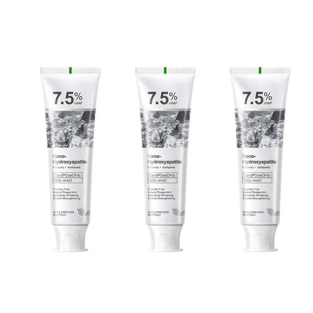 Fluoride-Free Nano-Hydroxyapatite Toothpaste for Stain Removal, Enamel & Gum Protection, 120g