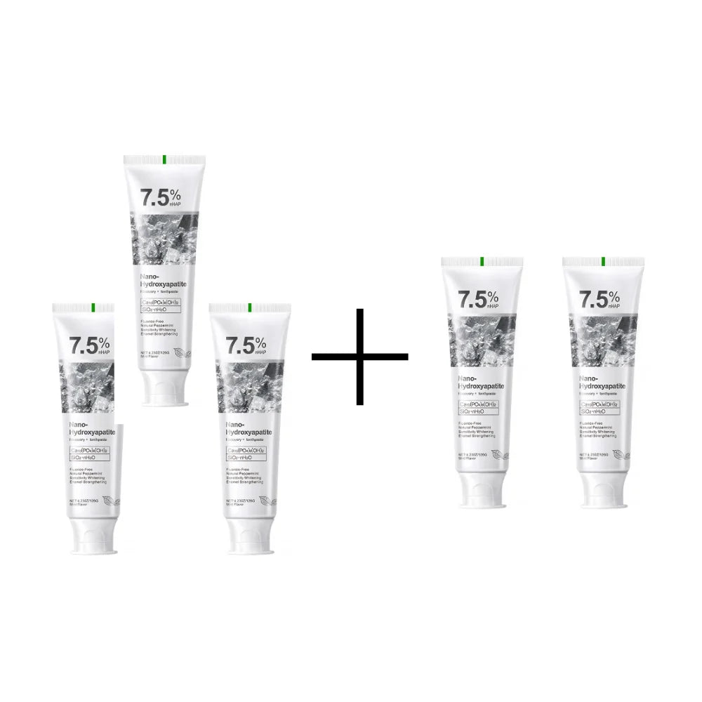 Fluoride-Free Nano-Hydroxyapatite Toothpaste for Stain Removal, Enamel & Gum Protection, 120g