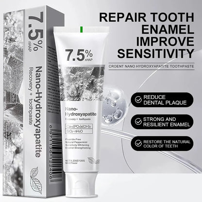 Fluoride-Free Nano-Hydroxyapatite Toothpaste for Stain Removal, Enamel & Gum Protection, 120g