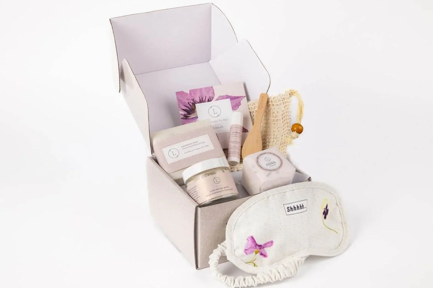 Lavender bath and body set, Natural skincare appreciation gift box Yes