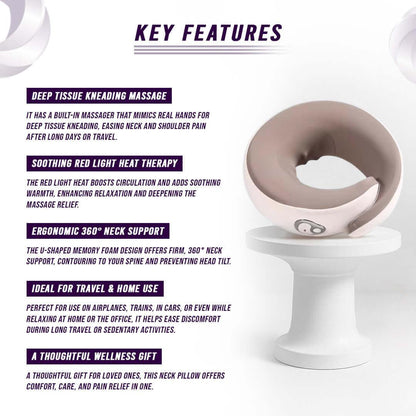 Multi-Purpose Neck Massage Pillow w/Warmth Default Title